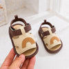 JF Brown Little Arc Summer Rubber-Sole Sandals for Boys And Girls SDL7586A