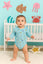 3pcs Adorable Baby Boy's Cotton Romper Set - Cute Animal Patterns & Stripes BS6422B