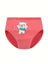 4pcs Girls' Cotton Briefs - Cute Bear Print, Cartoon Design, Medium Stretch, Regular Fit Underwear for Youngsters US6113F