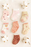 7 Pairs Imported Socks Set Gift Box Multiple Choices for Baby Girls (0-3 Months) SK3026A