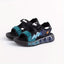 Children's Black Lightweight Breathable Sandals - Non-Slip PVC Sole with Hook & Loop Closure, Low-Top Open-Toe Casual Suitable for Spring Summer Sandals SDL7570B