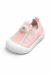 Pink Color Baby Soft Bottom Walking Sneakers Toddler Rubber Sole Cartoon Character First Walkers Infant Shoes SH7181B