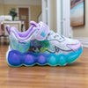 Purple with Laces & Lighting Sole Jogger Shoes SH7050B