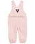 Pink Hickory Stripe Full Length Overalls Dungaree with Ribbon Belt, Perfect for Outdoor FD