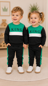 King Design Baby Hoodie & Trouser Set - Soft Fleece Stuff, Machine Washable - Perfect for Winter, Perfect for Outdoor TS6419G
