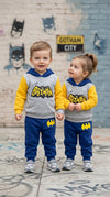Batman Design Baby Hoodie & Trouser Set - Soft Fleece Stuff, Machine Washable - Perfect for Winter, Perfect for Outdoor TS6419A