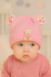 Light Pink Baby Fashion Warm Winter Wool Cap (0 Months - 12 Months) CP5101D