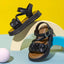 Fashionable Black Beach Sandals for Little Girls with a Soft, Non-Slip Sole Sandals SDL7575B
