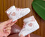 White & Pink Baby Girl Booties BTS9124B