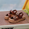 Kids Coffee Fashionable Sandals | Soft Sole, Fastener, PVC Material Sandals 7568C