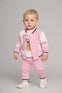 3 Pcs Baby Pink Cute Animal Design, T-shirt, Pant & Jacket, Suit & Dress, Comfortable Autumn & Winter Outdoor Wear SD6414B