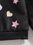 Kids' Casual Crew Neck Unicorn Graphic Sweatshirt with Embroidered Details - 100% Polyester, Slight Stretch, Knit Fabric, Alphabets Pattern, Perfect for Spring/Fall SS6096C