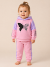 Pink Baby Girl Hoodie & Trouser Set - Soft Fleece Stuff, Machine Washable - Perfect for Winter, Perfect for Outdoor TS6419I