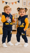 Tom and Jerry Design Baby Hoodie & Trouser Set - Soft Fleece Stuff, Machine Washable - Perfect for Winter, Perfect for Outdoor TS6419B