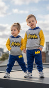 Batman Design Baby Hoodie & Trouser Set - Soft Fleece Stuff, Machine Washable - Perfect for Winter, Perfect for Outdoor TS6419A
