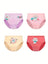 4pcs Girls' Cotton Briefs - Cute Bear Print, Cartoon Design, Medium Stretch, Regular Fit Underwear for Youngsters US6113F
