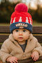 Red Hello Baby Knitted Warm Winter Wool Cap (6 Months -3 Years) CP5083A