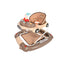 Infantes 3 in 1 Brown Baby Walker & Rocker BCP1023A