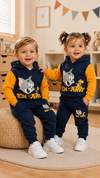 Tom and Jerry Design Baby Hoodie & Trouser Set - Soft Fleece Stuff, Machine Washable - Perfect for Winter, Perfect for Outdoor TS6419B
