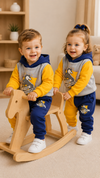 Future Hufflepuff Design Baby Hoodie & Trouser Set - Soft Fleece Stuff, Machine Washable - Perfect for Winter, Perfect for Outdoor TS6419C