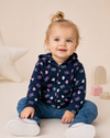 JF Baby Girl Hearts Blue Zipper Hoodie HJ