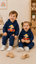 Navy Blue Cartoon Design Baby sweatshirt & Trouser Set - Soft Fleece Stuff, Machine Washable - Perfect for Winter, Perfect for Outdoor TS6419P