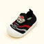 Black Baby Soft Bottom Walking Sneakers Toddler Rubber Sole Cartoon Character First Walkers Infant Shoes SH7175C