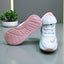 White & Pink with Dots High Ankle Shoes SH7052B