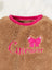 2pcs Baby's CUTE BEAR Embroidery Fuzzy Sweatshirt + Cartoon Panda Pattern Casual Pants, Toddler & Infant Girl's Clothing Set, Outdoor Cloth FD6406A