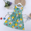 JF Pistachio Green Fruits Printed Frock FD6078B