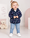 JF Baby Girl Hearts Blue Zipper Hoodie HJ