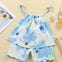 Sky Blue Top & Bottom 2 Pcs Dress FD6090C