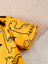 Casual Three-piece Set: Yellow Short-sleeved Cartoon Dinosaur Printed Shirt, Versatile Black Pants, and Colorful Cute Hat BS6140H