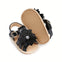 Black Flowers Soft Sole Sandals SDL7542C