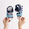 Children's Blue Lightweight Breathable Sandals - Non-Slip PVC Sole with Hook & Loop Closure, Low-Top Open-Toe Casual Suitable for Spring Summer Sandals SDL7570A