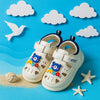 MUA White & Navy-Blue Baby Sandals SDL7526B