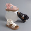 Girls' White Summer Sandals | Cartoon Pattern, Fastener, Low Top, PVC Material SDL7576A