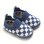 White & Blue Baby Booties BTS9124B