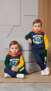 Batman Design Baby Hoodie & Trouser Set - Soft Fleece Stuff, Machine Washable - Perfect for Winter, Perfect for Outdoor TS6419D