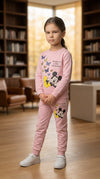 Pink Baby Girl Cute Sequence Butterfly Fashionable Long Sleeve Sports Sweatshirts + Trouser Winter Clothes Set Outdoor Wear TS6412A