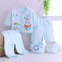 Sky Blue Newborn Baby 5 Pieces Suit Set BS6058A