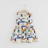 JF White Dino & Pine Apple Printed Frock FD6078E