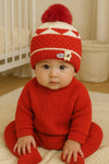 Red Imported Knitted Warm Winter Wool Cap (6 Months -3 Years) CP5090B