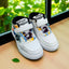 TYY White with Black Laces High Ankle Shoes SH7033A