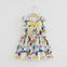 JF White Dino & Pine Apple Printed Frock FD6078E