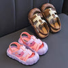 Children's Brown Sandals Summer Indoor Outdoor Anti-slip Soft Bottom Sandals SDL7579C