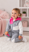 Pink Baby Girl Hoodie & Trouser Set - Soft Fleece Stuff, Machine Washable - Perfect for Winter, Perfect for Outdoor TS6419L