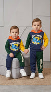 Batman Design Baby Hoodie & Trouser Set - Soft Fleece Stuff, Machine Washable - Perfect for Winter, Perfect for Outdoor TS6419D