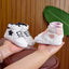 White & Pink Baby Girl Booties BTS9124B