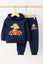 Navy Blue Cartoon Design Baby sweatshirt & Trouser Set - Soft Fleece Stuff, Machine Washable - Perfect for Winter, Perfect for Outdoor TS6419P